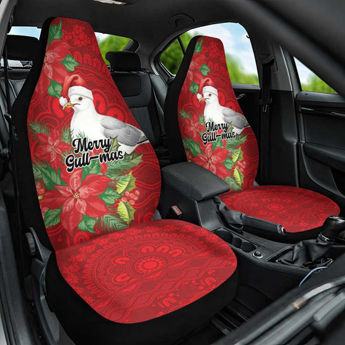 Australian Silver Gull Car Seat Cover Aboriginal Inspired Christmas - Aussie Hoodie