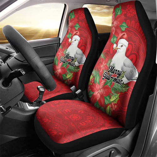 Australian Silver Gull Car Seat Cover Aboriginal Inspired Christmas - Aussie Hoodie