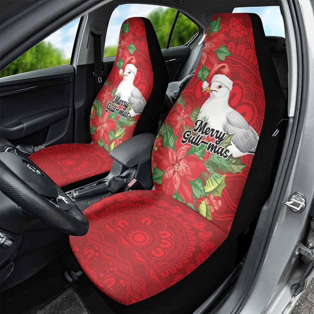 Australian Silver Gull Car Seat Cover Aboriginal Inspired Christmas - Aussie Hoodie