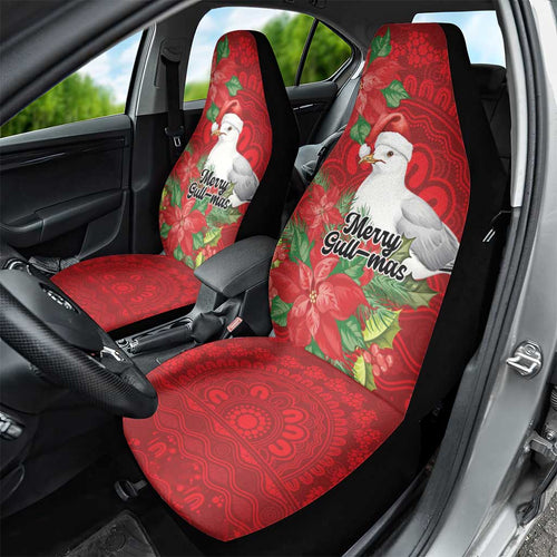 Australian Silver Gull Car Seat Cover Aboriginal Inspired Christmas - Aussie Hoodie