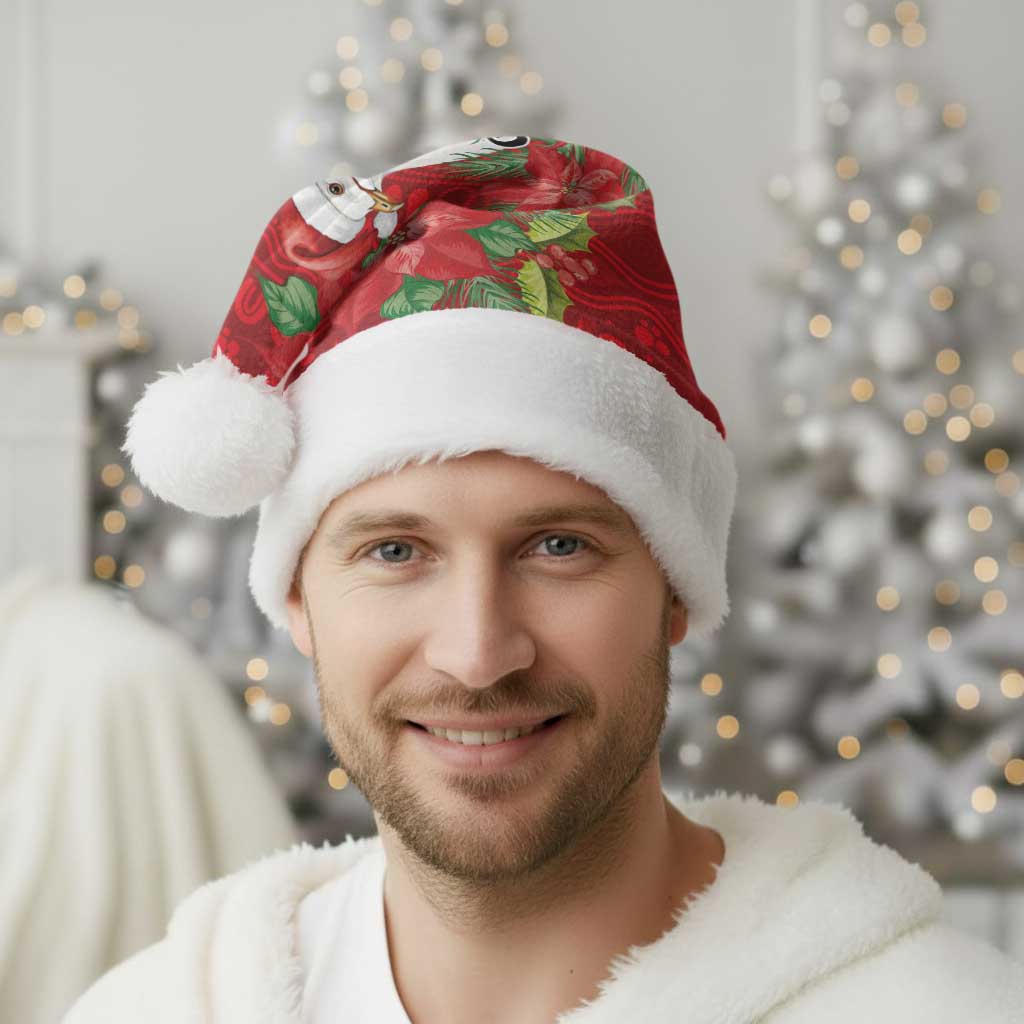 Australian Silver Gull Christmas Santa Hat Aboriginal Inspired Christmas - Aussie Hoodie