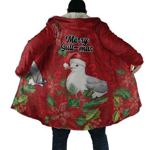 Australian Silver Gull Cloak Aboriginal Inspired Christmas - Aussie Hoodie
