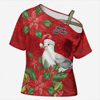 Australian Silver Gull Cross Shoulder Shirt Aboriginal Inspired Christmas - Aussie Hoodie