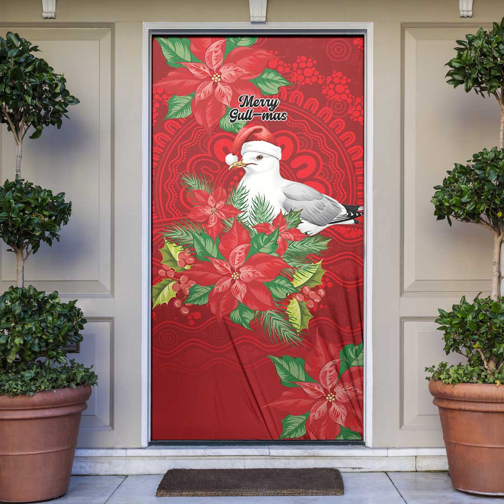 Australian Silver Gull Door Cover Aboriginal Inspired Christmas - Aussie Hoodie