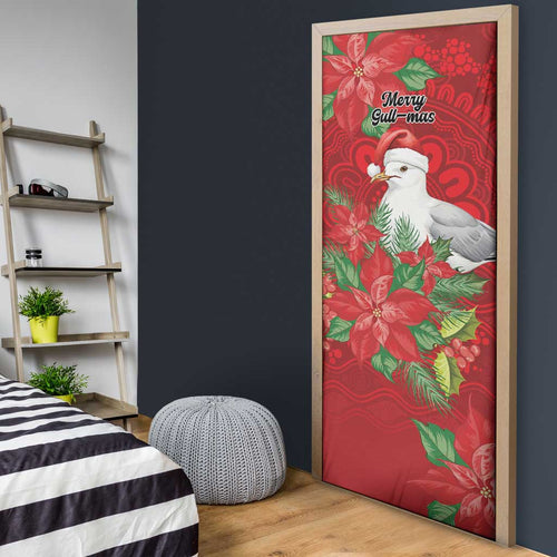 Australian Silver Gull Door Cover Aboriginal Inspired Christmas - Aussie Hoodie