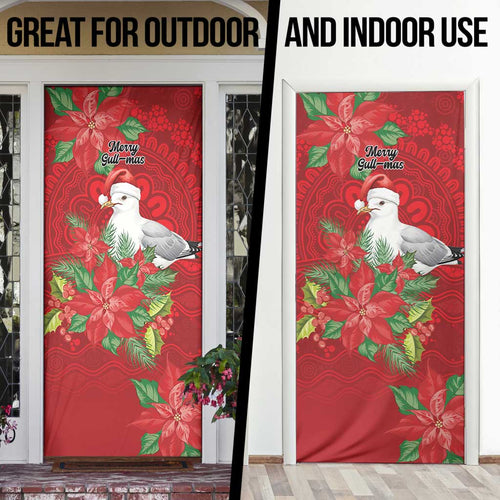 Australian Silver Gull Door Cover Aboriginal Inspired Christmas - Aussie Hoodie