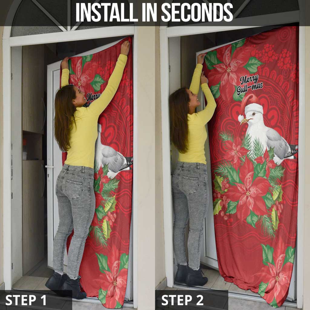 Australian Silver Gull Door Cover Aboriginal Inspired Christmas - Aussie Hoodie