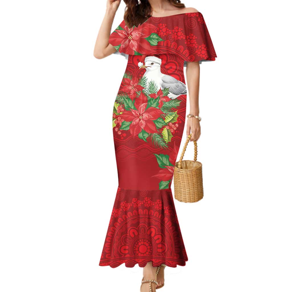 Australian Silver Gull Family Matching Mermaid Dress and Hawaiian Shirt Aboriginal Inspired Christmas - Aussie Hoodie