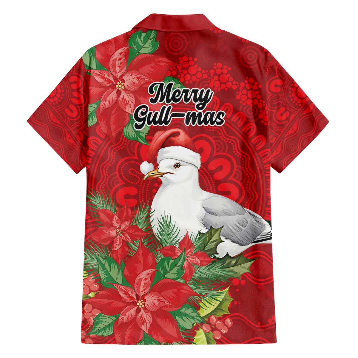 Australian Silver Gull Family Matching Off The Shoulder Long Sleeve Dress and Hawaiian Shirt Aboriginal Inspired Christmas - Aussie Hoodie