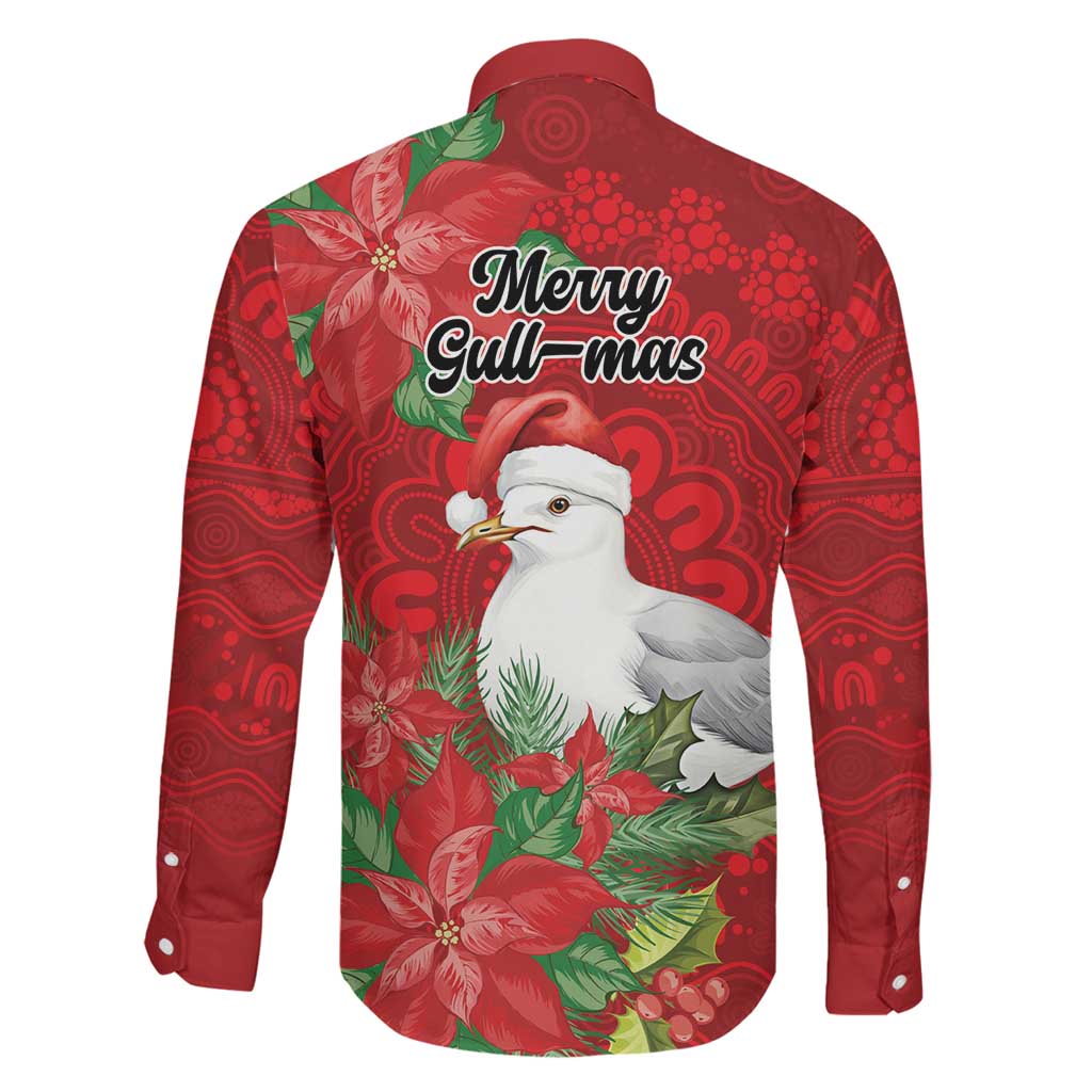 Australian Silver Gull Family Matching Off The Shoulder Long Sleeve Dress and Hawaiian Shirt Aboriginal Inspired Christmas - Aussie Hoodie