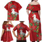 Australian Silver Gull Family Matching Off Shoulder Maxi Dress and Hawaiian Shirt Aboriginal Inspired Christmas - Aussie Hoodie