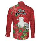 Australian Silver Gull Family Matching Off Shoulder Maxi Dress and Hawaiian Shirt Aboriginal Inspired Christmas - Aussie Hoodie