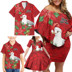 Australian Silver Gull Family Matching Off Shoulder Short Dress and Hawaiian Shirt Aboriginal Inspired Christmas - Aussie Hoodie