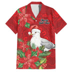 Australian Silver Gull Family Matching Off Shoulder Short Dress and Hawaiian Shirt Aboriginal Inspired Christmas - Aussie Hoodie