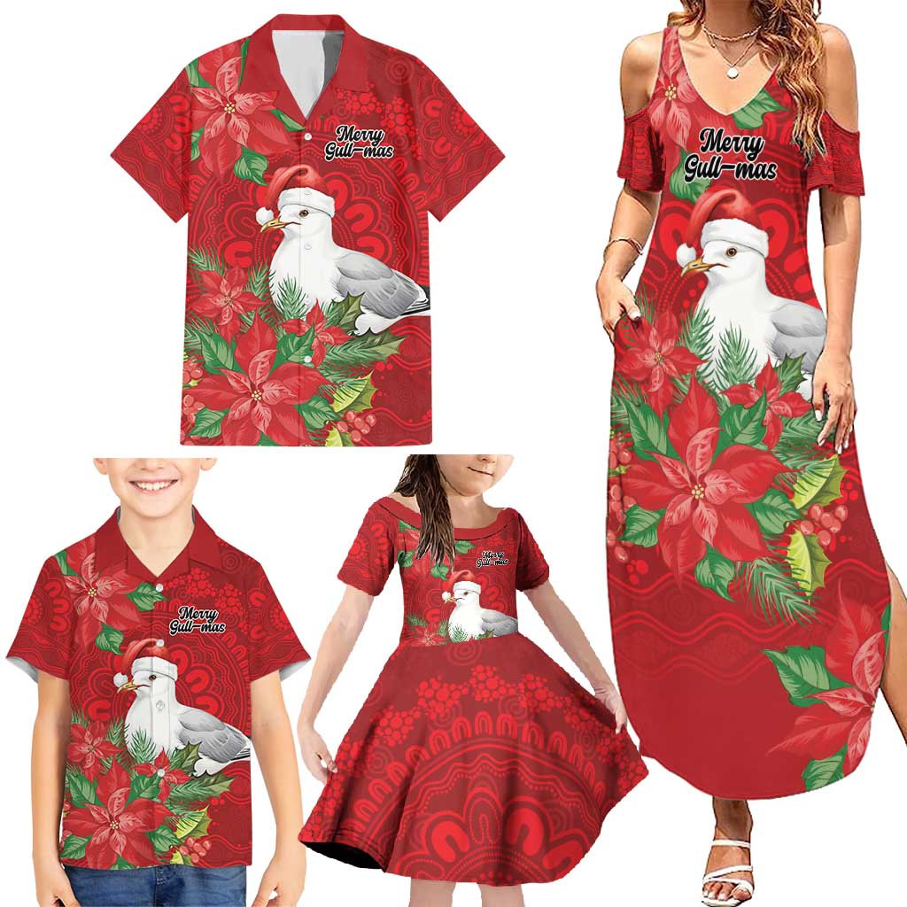 Australian Silver Gull Family Matching Summer Maxi Dress and Hawaiian Shirt Aboriginal Inspired Christmas - Aussie Hoodie