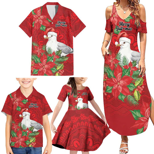 Australian Silver Gull Family Matching Summer Maxi Dress and Hawaiian Shirt Aboriginal Inspired Christmas - Aussie Hoodie