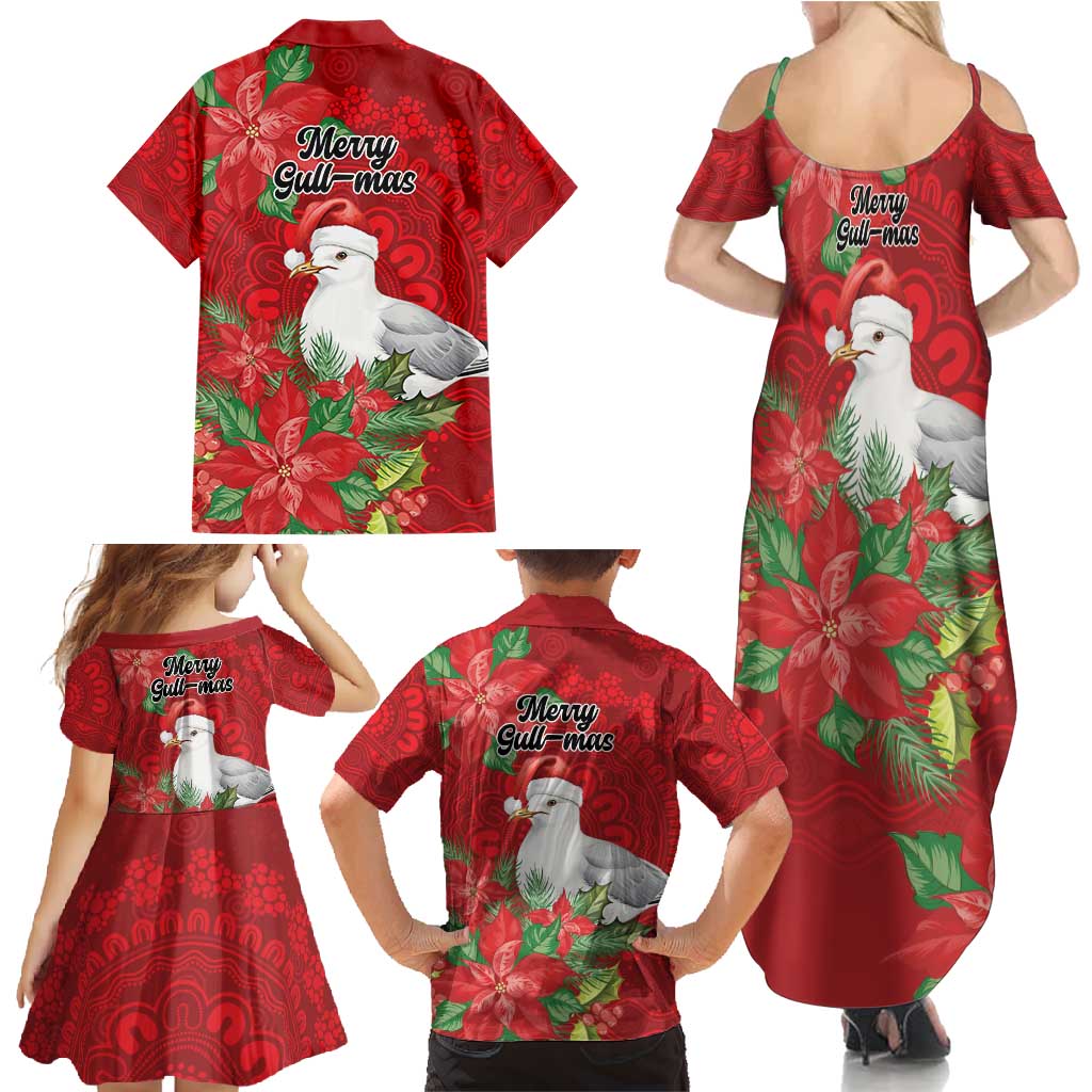 Australian Silver Gull Family Matching Summer Maxi Dress and Hawaiian Shirt Aboriginal Inspired Christmas - Aussie Hoodie