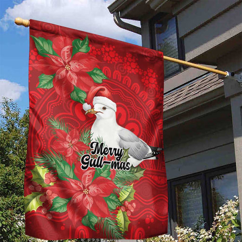 Australian Silver Gull Garden Flag Aboriginal Inspired Christmas - Aussie Hoodie