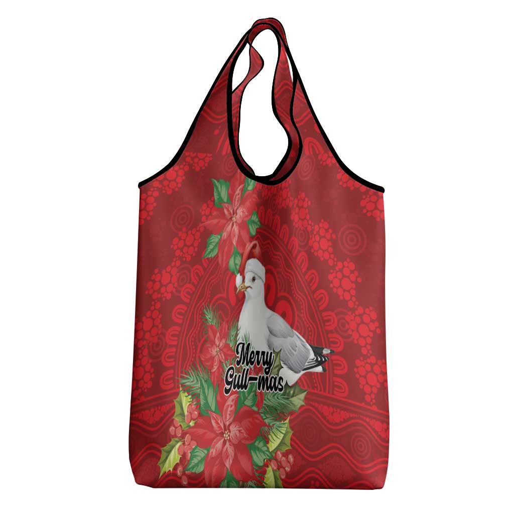 Australian Silver Gull Grocery Bag Aboriginal Inspired Christmas - Aussie Hoodie