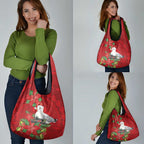 Australian Silver Gull Grocery Bag Aboriginal Inspired Christmas - Aussie Hoodie