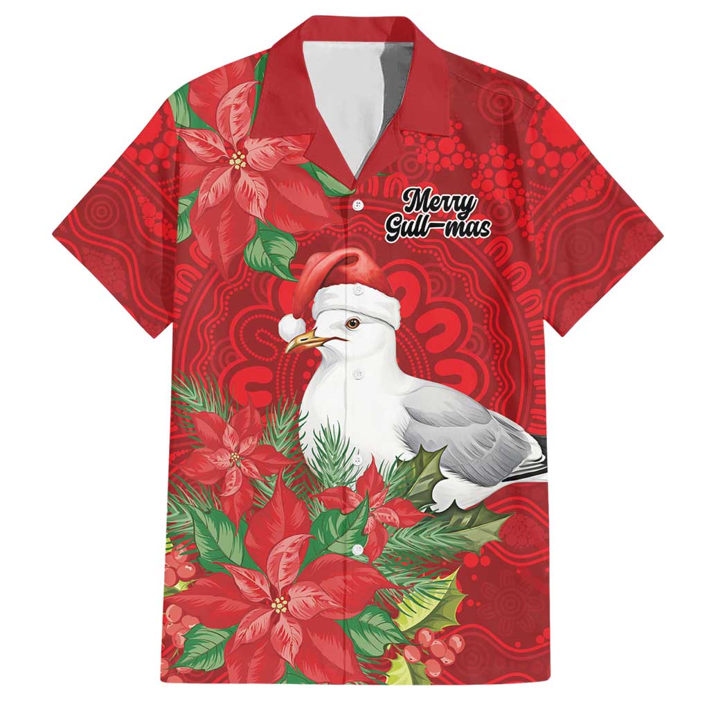 Australian Silver Gull Hawaiian Shirt Aboriginal Inspired Christmas - Aussie Hoodie
