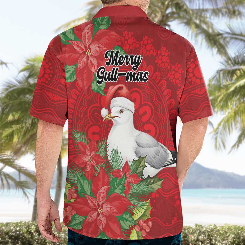 Australian Silver Gull Hawaiian Shirt Aboriginal Inspired Christmas - Aussie Hoodie