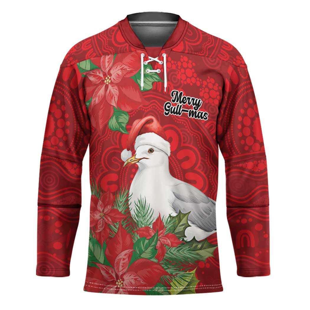 Australian Silver Gull Hockey Jersey Aboriginal Inspired Christmas - Aussie Hoodie
