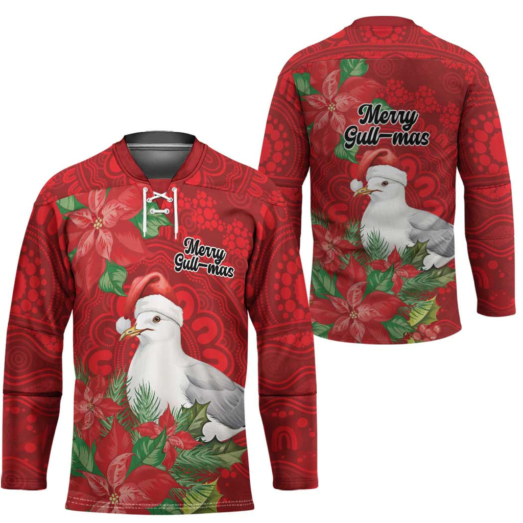Australian Silver Gull Hockey Jersey Aboriginal Inspired Christmas - Aussie Hoodie