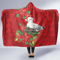 Australian Silver Gull Hooded Blanket Aboriginal Inspired Christmas - Aussie Hoodie