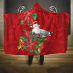 Australian Silver Gull Hooded Blanket Aboriginal Inspired Christmas - Aussie Hoodie