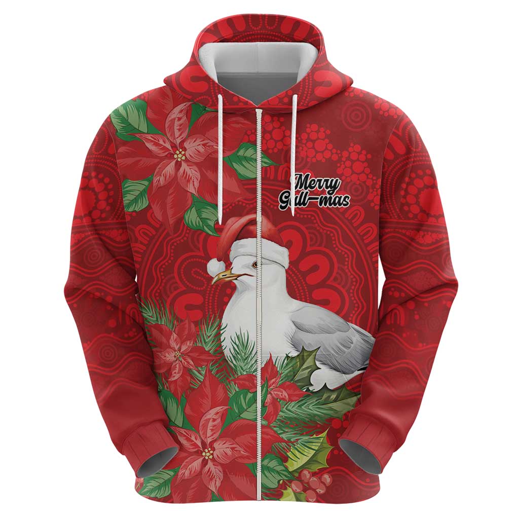 Australian Silver Gull Hoodie Aboriginal Inspired Christmas - Aussie Hoodie
