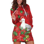 Australian Silver Gull Hoodie Dress Aboriginal Inspired Christmas - Aussie Hoodie