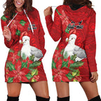 Australian Silver Gull Hoodie Dress Aboriginal Inspired Christmas - Aussie Hoodie