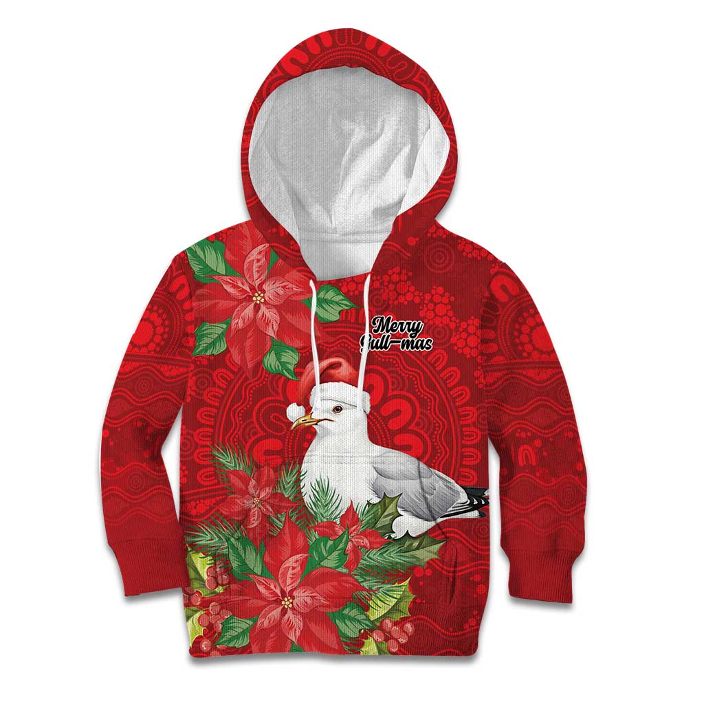 Australian Silver Gull Kid Hoodie Aboriginal Inspired Christmas - Aussie Hoodie