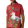 Australian Silver Gull Kid Polo Shirt Aboriginal Inspired Christmas - Aussie Hoodie