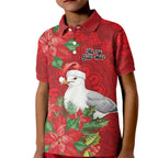Australian Silver Gull Kid Polo Shirt Aboriginal Inspired Christmas - Aussie Hoodie