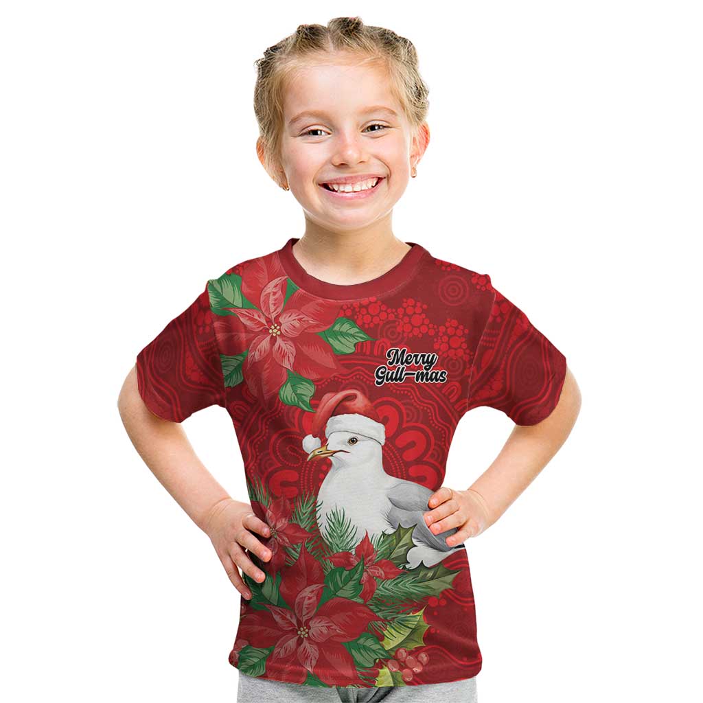Australian Silver Gull Kid T Shirt Aboriginal Inspired Christmas - Aussie Hoodie