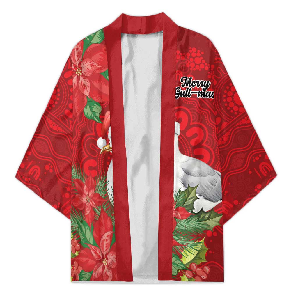 Australian Silver Gull Kimono Aboriginal Inspired Christmas - Aussie Hoodie