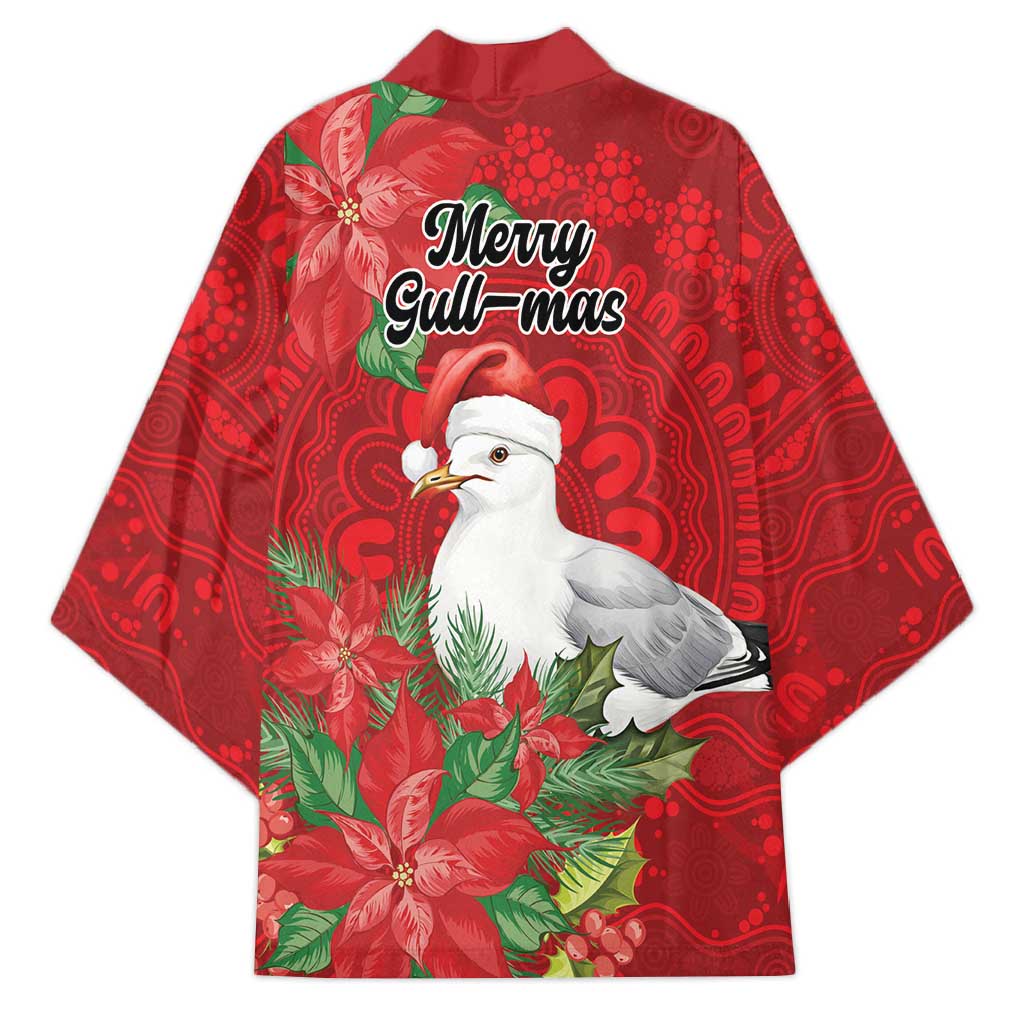Australian Silver Gull Kimono Aboriginal Inspired Christmas - Aussie Hoodie