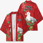 Australian Silver Gull Kimono Aboriginal Inspired Christmas - Aussie Hoodie