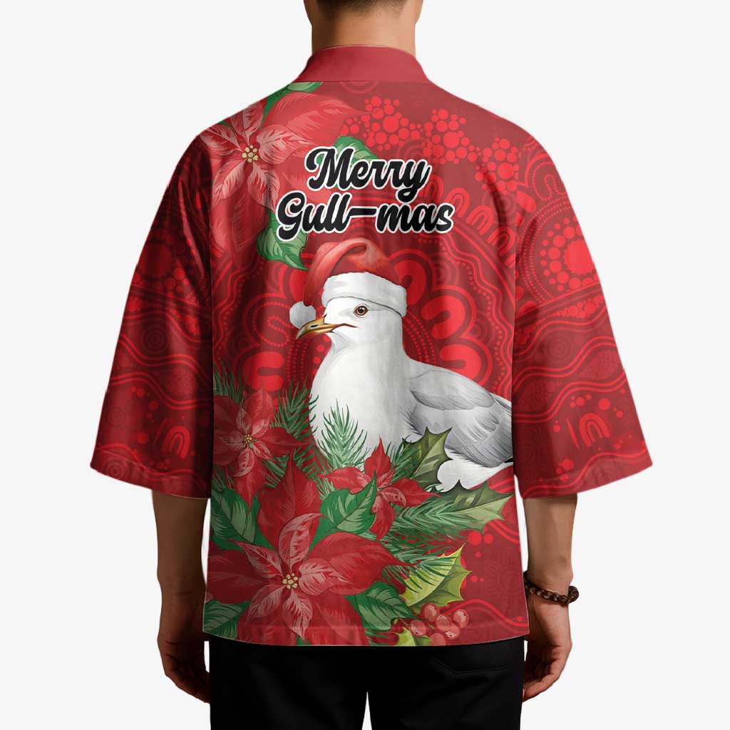 Australian Silver Gull Kimono Aboriginal Inspired Christmas - Aussie Hoodie