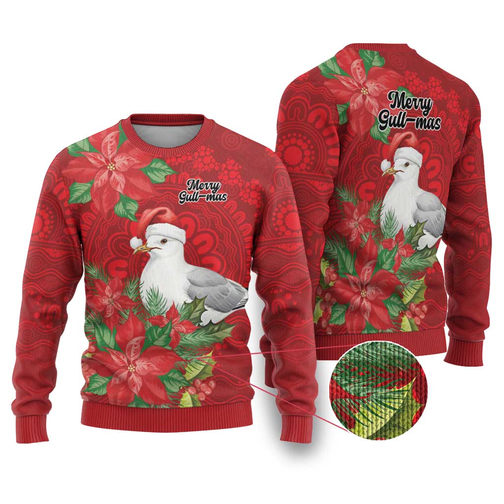 Australian Silver Gull Ugly Christmas Sweater Aboriginal Inspired Christmas - Aussie Hoodie