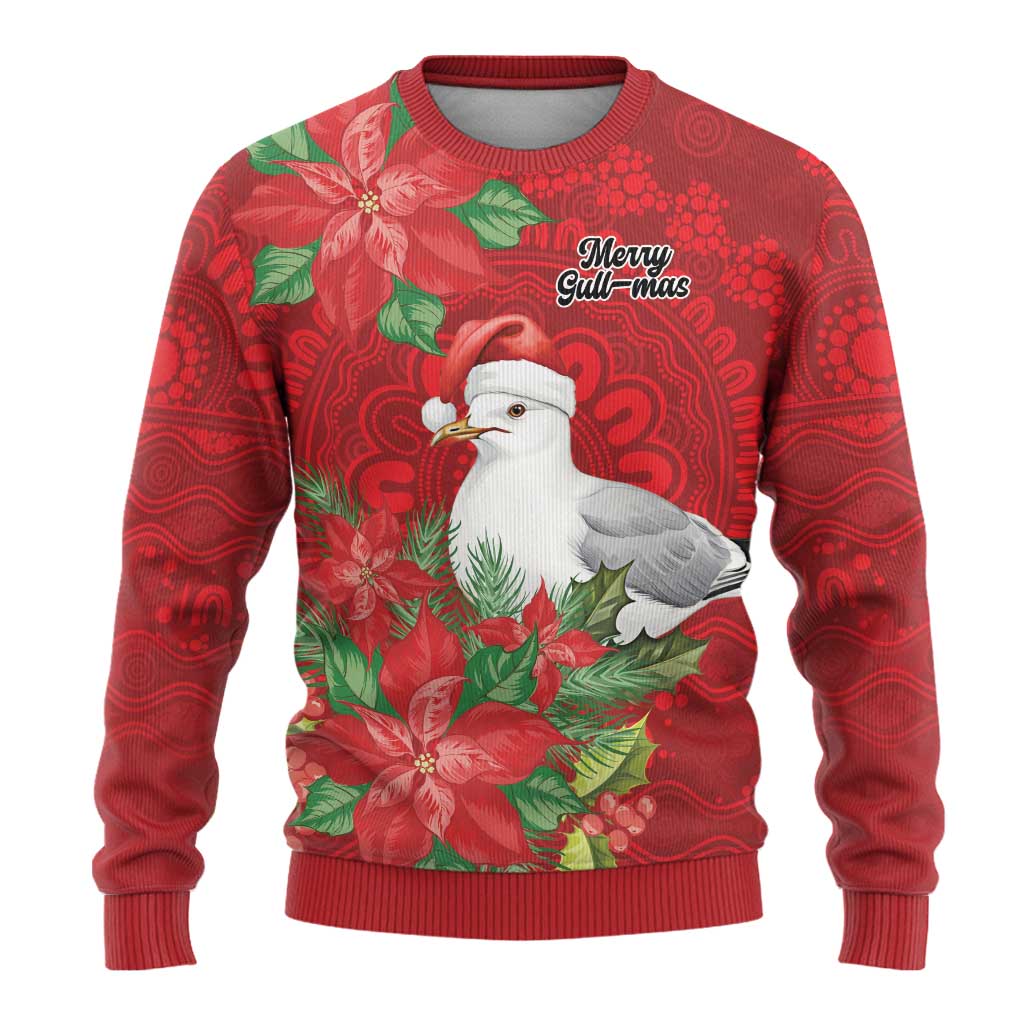 Australian Silver Gull Ugly Christmas Sweater Aboriginal Inspired Christmas - Aussie Hoodie
