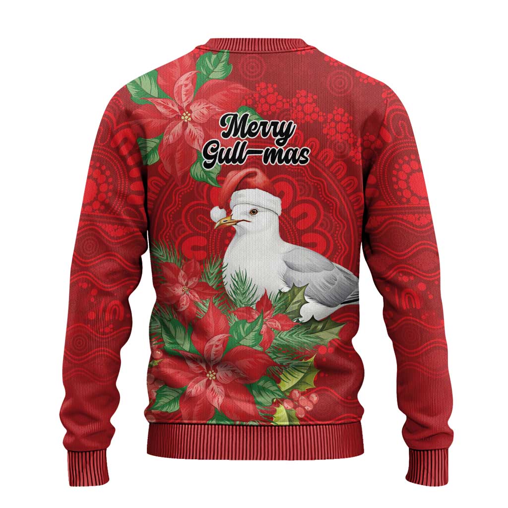 Australian Silver Gull Ugly Christmas Sweater Aboriginal Inspired Christmas - Aussie Hoodie