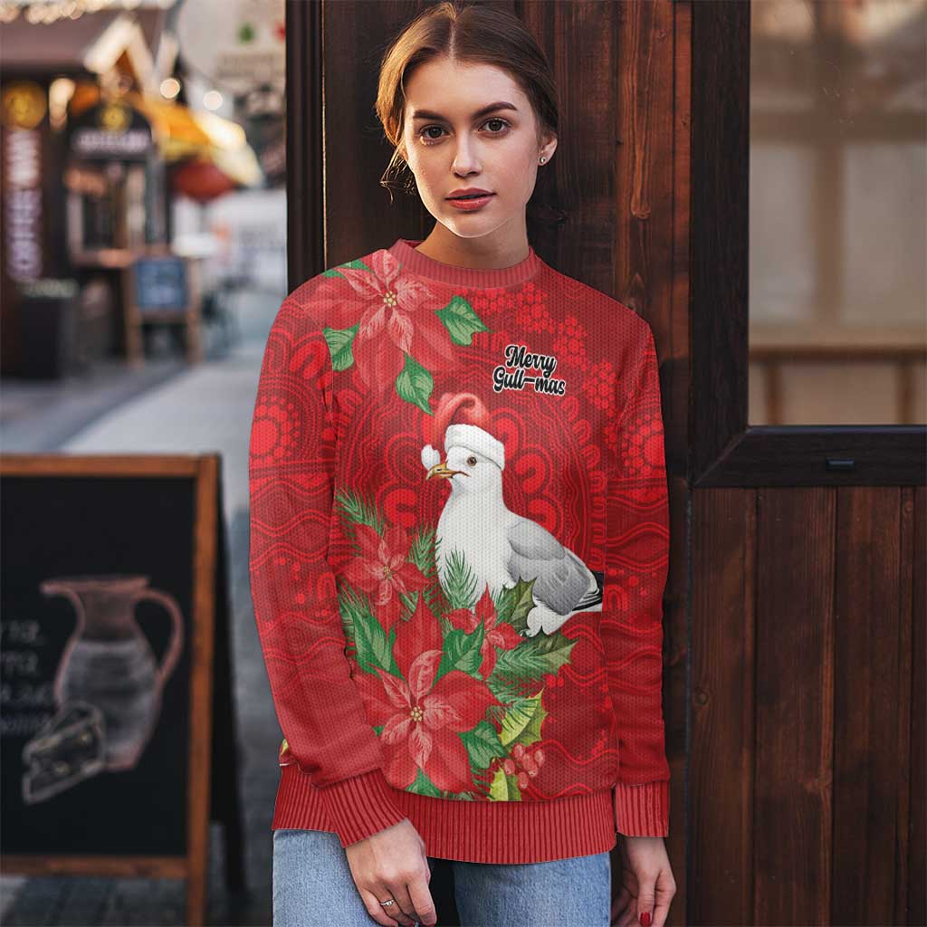 Australian Silver Gull Ugly Christmas Sweater Aboriginal Inspired Christmas - Aussie Hoodie