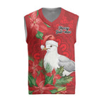Australian Silver Gull Christmas Knitted V-Neck Vest Aboriginal Inspired Christmas - Aussie Hoodie