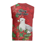 Australian Silver Gull Christmas Knitted V-Neck Vest Aboriginal Inspired Christmas - Aussie Hoodie