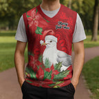 Australian Silver Gull Christmas Knitted V-Neck Vest Aboriginal Inspired Christmas - Aussie Hoodie