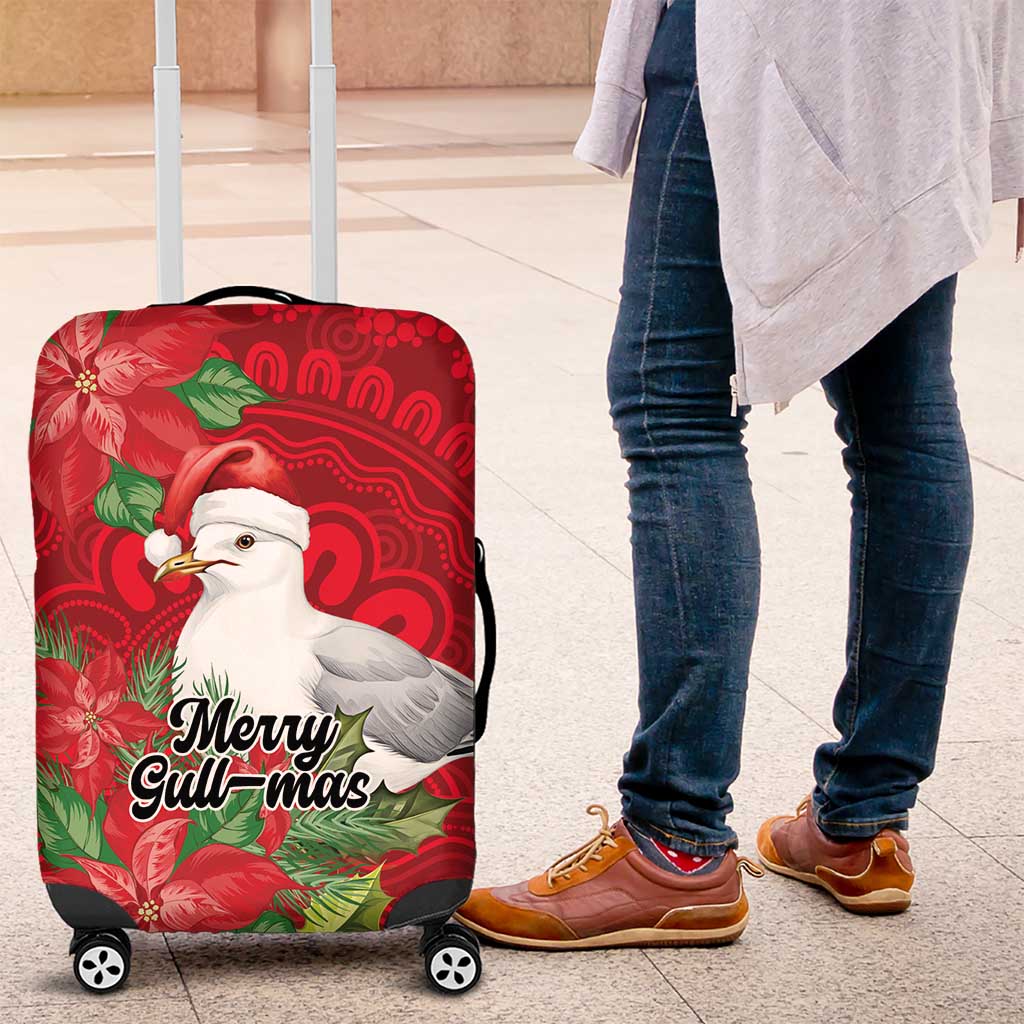 Australian Silver Gull Luggage Cover Aboriginal Inspired Christmas - Aussie Hoodie