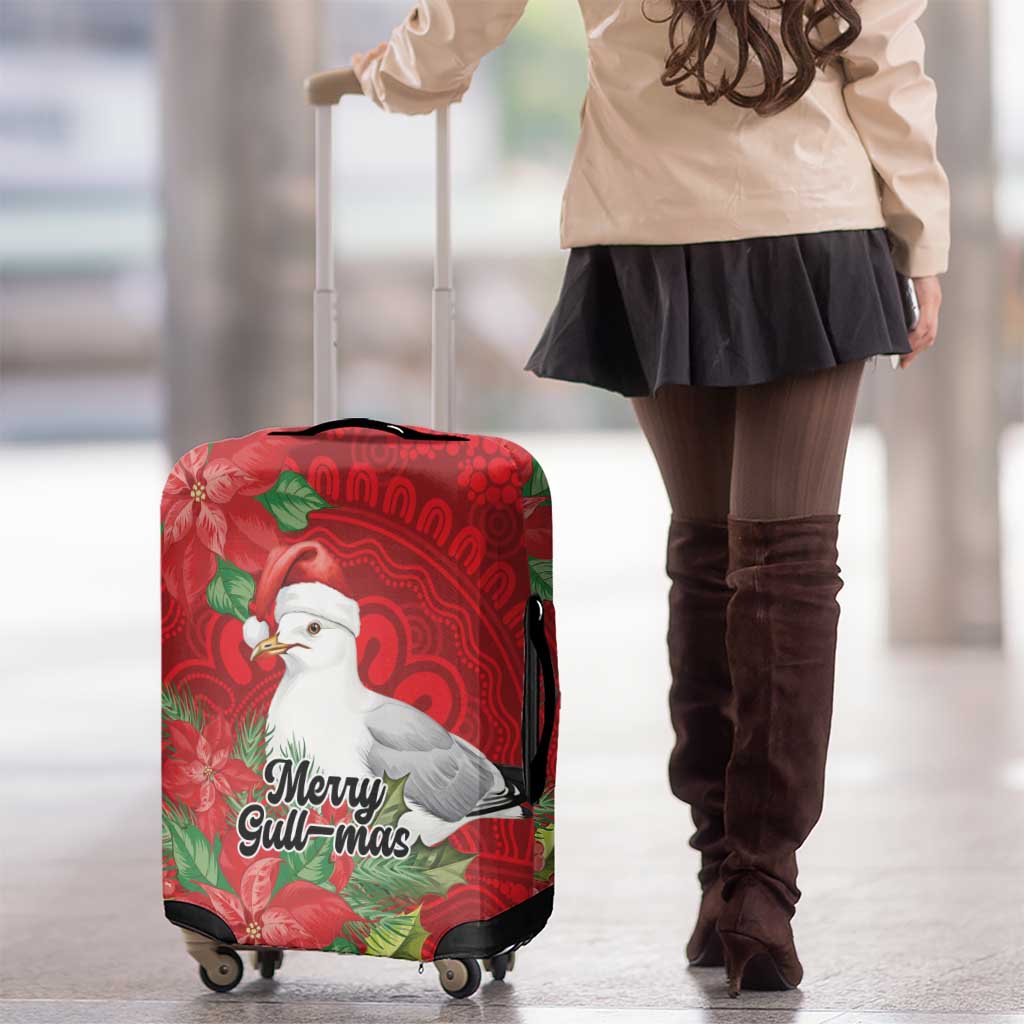 Australian Silver Gull Luggage Cover Aboriginal Inspired Christmas - Aussie Hoodie